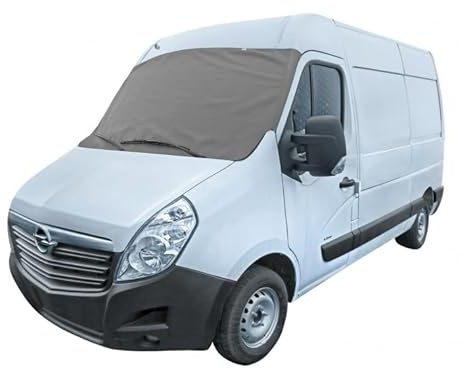 Auto Zubehör Frontscheibenabdeckung Winter -110x170-185cm- Autoabdeckung Winter Aus Hochwertigem SPUNBOND-Vliesstoff, Frostschutz, Waschbar, Einfach Montage (Van XXL)