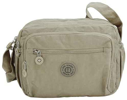 BAG STREET Damen Umhängetasche Leichte Schultertasche | Crossbody Bag sportliche Nylon Freizeittasche viel Fächer, Casual, Freizeit, Alltag