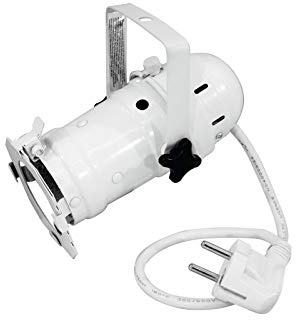 EUROLITE PAR-16 Spot GU-10 weiß | PAR-16-Gehäuse mit GU-10-Sockel (mit Stecker + Kabel)