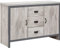 GFW Boston Sideboard Unit With 3 Storage Drawers & 2 Door Storage Cabinets & Adjustable shelves, Contemporary Grey Wooden Oak Sideboards For Living room, Kitchen, Bathroom, 113W x 39D x 74.6H cm