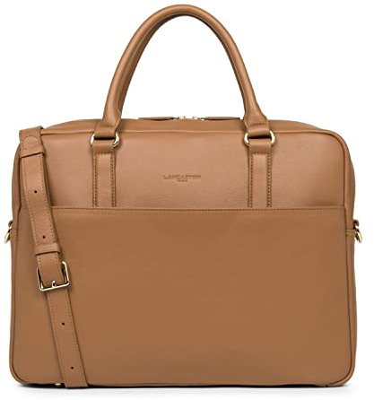 LANCASTER | Mademoiselle Business - Porte documents Cuir de Vachette Grainé Camel