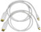 Cablesson White Gold Plated Connector Mini Display Port To HDMI Converter Video Cable (Male To Female) - 2 Pack