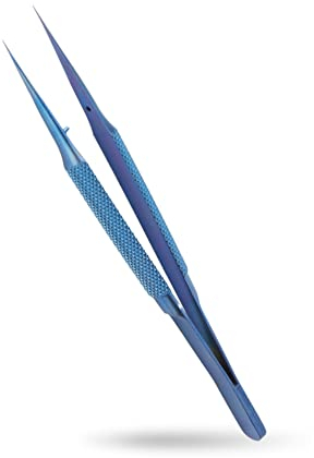 Präzise Telefonpinzette, Ti-Legierung Handy Motherboard Fingerabdruck Sprungleitung Drahtreparatur Mikroskoppinzette, 0,15 mm Spitzen, für die Telefonreparatur(Pointed Tweezer)