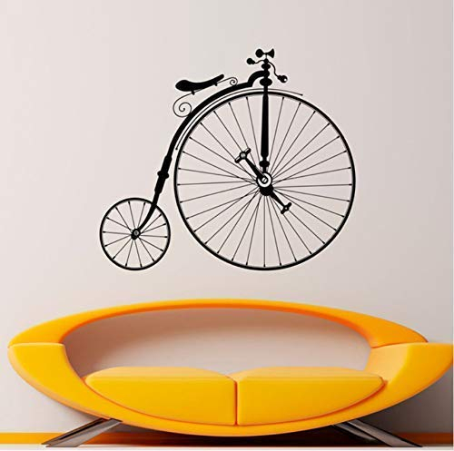 Antike Fahrrad Aufkleber Hipster Wand Vinyl Aufkleber Sport Fahrrad Home Schlafzimmer Dekor Wandbilder Retro Big Wheels Fahrrad Dekorationen 48X42Cm