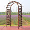 HLILY Massivholz Rankgitter Rosenbogen 120 x 50 x 215 cm Rustikaler Gartenbogen für Kletterpflanzen, Rosen, Pergola, DIY Wetterfest Spalier Torbogen, Holz gegen Fäulnis behandelt