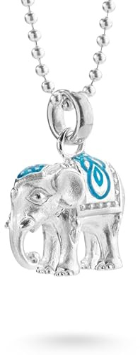 Drachenfels Ganesha Elefanten-Anhänger I Edler Kettenanhänger aus 925 Sterling Silber I Nickelfreier Silber-Anhänger inkl. Verpackung I In Goldschmiedequalität gefertigt I D GAN 33-B/AG