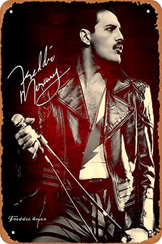 Freddie Mercury Blechschild, legendärer Rock-Sänger, 20,3 x 30,5 cm, Vintage-Design