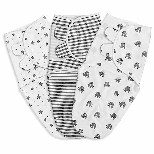 GLLQUEN BABY Swaddles Pucksack Baby 0-3 Monate,100% Bio-Baumwolle Baby Schlafsäcke für Neugeborene,Oeko-tex100 Schlafsack für Kleinkinder,Unisex 3er Pack Wickel