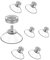 Cheeroyal 6 PCS Ventosas, 32/41/53 mm Almohadillas de ventosa de plástico Roscas redondas Ventosas con tuerca moleteada transparente para colgar Soporte de succión extra fuerte (32mm)