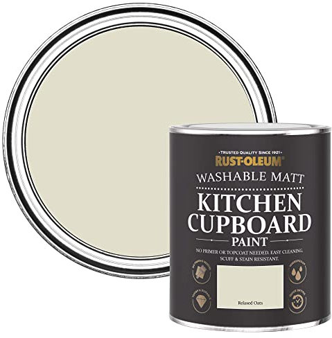 Rust-Oleum Beige Kitchen Cupboard Paint in Matt Finish - Relaxed Oats, 0.75 Liters (SHDRCT846)