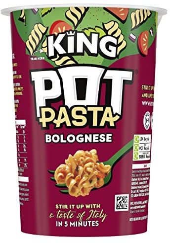 Pot Noodle Pasta Bolognese from the nation's favourite instant noodle brand* instant hot snack quick snacks for when you need filling up 73 g