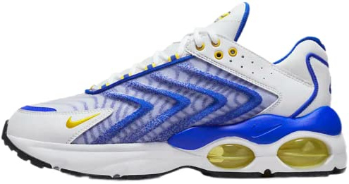 Nike Air Max TW Herren Running Trainers DQ3984 Sneakers Schuhe (UK 9.5 US 10.5 EU 44.5, White Speed Yellow Racer Blue 100)