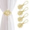 AULEEP Magnetische Raffhalter, 4 Stück magnetische dekorative Vorhänge Vorhangclips Schnalle, Starry Star Vorhangspange, im europäischen und amerikanischen Stil (Gold)