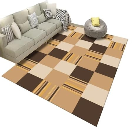 RUGMRZ Teppich Babyzimmer Geometrische Anti-Rutsch vorzimmer Teppich gelb bettumrandung Teppich tepiche für küche Teppich babyzimmer rutschstopp teppich150x210CM