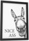 Papierschmiede® Bilder Home Kunstdruck mit Rahmen A5 (15x21 cm) Spruch Poster Zuhause Schrift Bild Wanddeko in schwarz weiß, Sprüche für Wohnzimmer Büro Küche Badezimmer WC Esel Nice