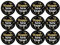 Happy New Year Aufkleber Siegel Gold Labels - (120 Stück) 4 cm große runde Goldfolie Aufkleber Stempel auf Schwarz für Neujahrskarten, Geschenkumschläge Schachteln