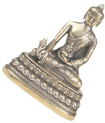 Amosfun Buddhistische Statue Messing-Buddha-Ornamente Einfaches Design Für Tempel Oder Zuhause Robuste Figur