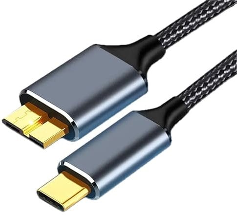 Cable de sincronización de carga de transferencia de datos de 10 Gbps USB Tipo C 3.1 a Micro B 3.0 para disco duro externo SSD,My Passport,WD Element,Seagate,Toshiba,McBook,Galaxy ((0,5 m/1,6 pies)