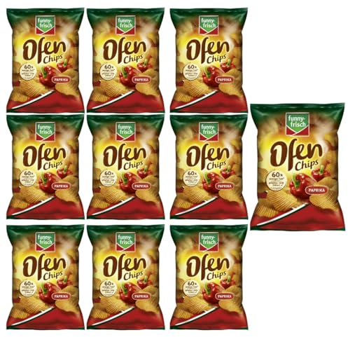 Funny-frisch Ofen Chips Paprika Chips Cracker 125 gramm x 10 Stück