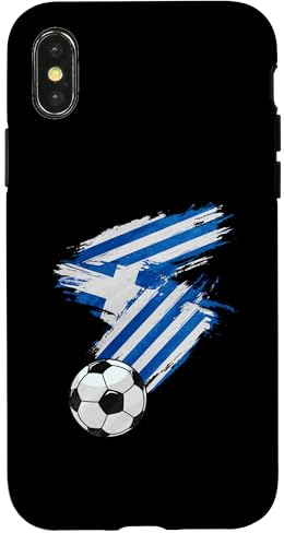 Hülle für iPhone X/XS Griechenland Fußball Flagge