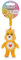 NICI Porte-clés Bisounours ours GrosCœur Câlin10cm - Peluche pour enfants et adultes, Avec anneau pour porte-clés - 61376, Schmusebärchi