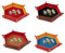 URAQT Doppelseitig Würfelbrett, 4 Stück Würfelbretter Faltendes Hexagon Würfelteller PU Leder Würfelbretter Würfelschale Würfelbox Zusatzblöcke für RPG DND Dragons Würfel Gaming und Andere Tischspiele