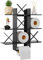 Tic Tac Toe Toilettenpapierhalter, Taaji Metall Toilettenpapier-Aufbewahrungsschraube, Wandmontage mit Taschentuchrollenhalter und 4 Stück x für Badezimmer, Waschraum, Schwarz