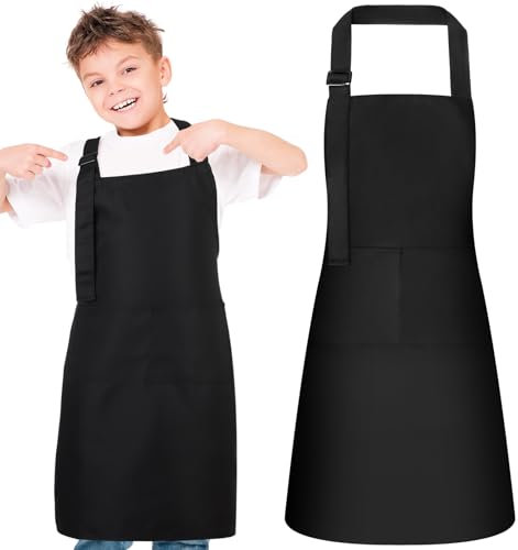 dusaniyali 2 Stück Kochschürze, Kinderschürze, Schürze für Jungen und Mädchen - Grillschürze, Malkittel für Kochen, Malen, Grillen