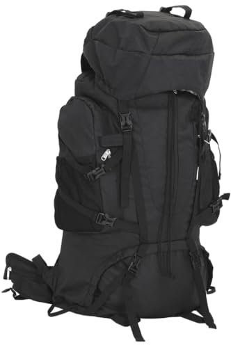 vidaXL Wanderrucksack Schwarz 100 L Oxford-Gewebe, Campingrucksack, Outdoor Rucksack, Leichter Rucksack, Wandertasche, Trekkingrucksack, Rucksack