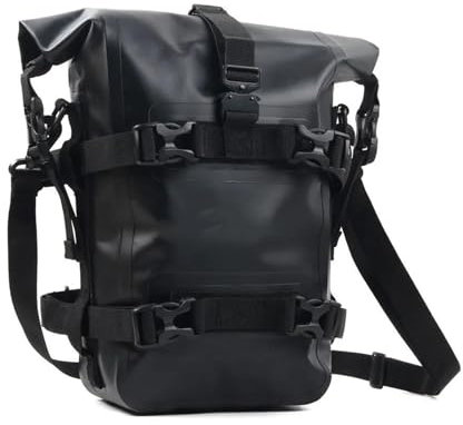 ECKBRJA Motorrad Hecktasche Für Triumph Für Tiger 660 800 850 900 1050 1200 Rahmen Crash Bars Taschen wasserdichte Werkzeug Lagerung Gepäck Tasche Sattel Tasche(Schwarz)