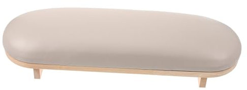 HONMEET Wooden Manicure Hand Rest Pillow with Leather Cover Stable Nail Arm Rest Stand for Salon and Home Use Comfortable Support to Reduce Wrist and Elbow Pressure during Nail Art