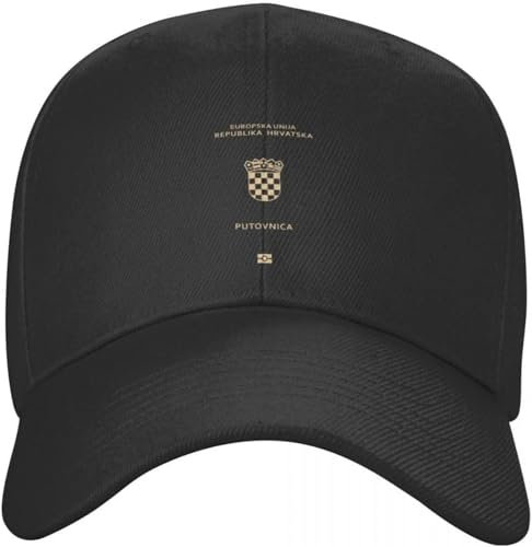 RYVOWETP Baseballmütze Snapback Sonnenhut Kroatien Reisepass Baseball Cap Wanderhut Icon Luxus Frau Cap Herren Geschenk