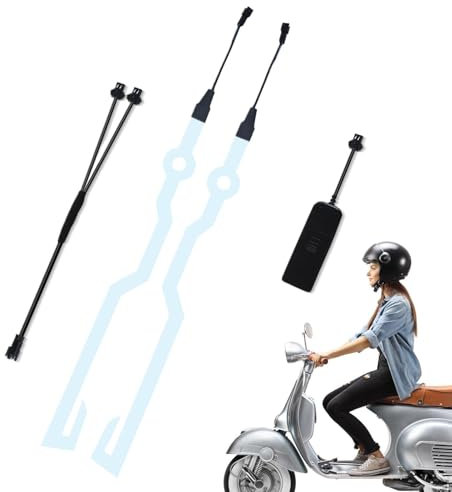 Naqqios EL-Leuchten für Helme – Lichtleiste für Helme, Nachtfahrsignal | Wasserbeständiger, stoßfester und stark klebender Lichtstreifen für Motorrad- und Fahrradhelme