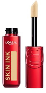 L'Oreal Paris Infaillible Skin Ink, Foundcealer, Deckend wie eine Foundation, Leicht wie ein Concealer, bis zu 48H semi-permanentes Make Up, Wasserfest, Schweißfest, Kein Abfärben, Light Warm 140