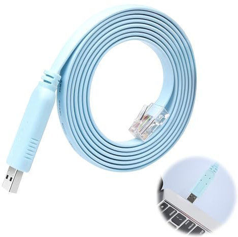 Goerpn Câble RJ45 USB vers Console avec Puce PL2303RA pour Commutateurs de Routeurs Cisco Support Windows 7/8/Vista/Mac/Linux/RS232, 1,8 m / 6 FT