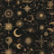 JIAOQSS Removable Wallpaper Black Gold Sky Stick on Wallpaper Sun Moon Star Removable Living Room Bedroom Thicken Vinyl Wrap for Furniture Sticky Back Wallpaper