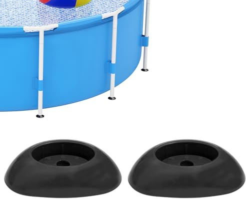 Pool-Bein-Endkappen, Poolbein-Endkappenfüße P61802, Beinkappen für Power-Stahl-Pools, Rund Oberirdische Schwimmbäder Ersatzteile, Pool Füße für Power-Stahl Coleman (2 Stück)