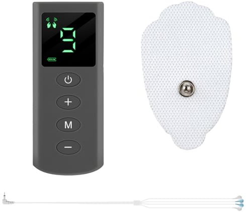 Cenei Cordless Electric TENS Unit Muscle Stimulation Machine with Electrode Pads Body Massager EMS Mini Massager
