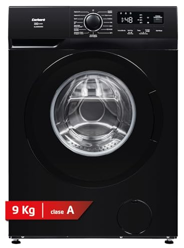 Corberó - Lavadora Excellence 10kg | CLAM10850N | 1351 rpm | Motor Inverter | Función Vapor| Función Eco | Incio Diferido | Lavado Rápido 15 min | Display Touch | Negro