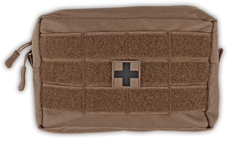 Mil-Tec® First Aid Set LEINA Pro • 25 Teile • Erste-Hilfe Set für Outdoor, Reise & Zuhause • MOLLE IFAK Tasche • Notfallset Made in Germany • Verbandtasche mit Inhalt • Dark Coyote