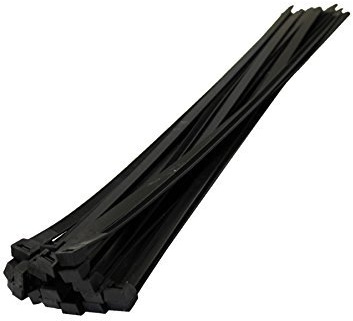 Unicrimp Q-Crimp Intermediate Cable Tie Pack of 100 Zip Ties - Choice of 160mm/200mm/300mm/370mm (370 x 4.8, Black)