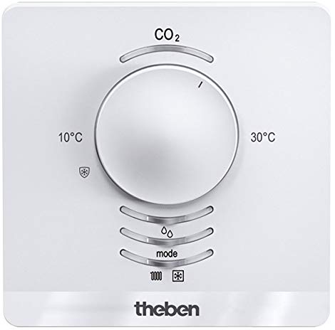 Theben 7169230 AMUN 716 S KNX I KNX-Raumluftsensor I Für Messung der CO2-Konzentration, relativen Feuchtigkeit, Temperatur und Luftdruck