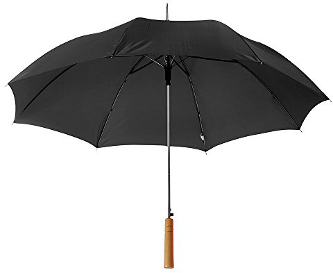 eBuyGB Pack of 2 Automatic Wedding Photographer Parasol Folding Umbrella, Long Umbrella with Stick Handle Rain Stick Umbrella, Umbrella, Colourful - Black 37 Inch / 94cm Span 84cm Length