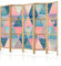 murando - Paravent Innen Raumteiler Holz Mandala Abstrakt 225x172 cm 5-teilig Japanische Trennwand Raumtrenner Room Divider Mobiler Sichtschutz Spanische Wand Raum Abtrennung Japan p-C-0009-z-c