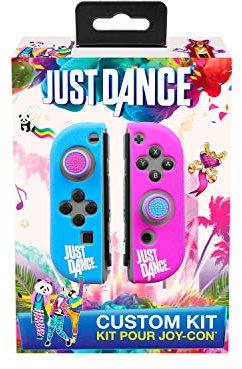 Just Dance 2019 - Kit personalizzato - Custodie in silicone di protezione per JoyCon, guscio morbido antiscivolo con accessori di precisione (Thumb grip Caps) per Nintendo Switch Joy-Con controller