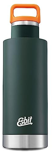 Esbit Isolierflasche Sculptor - Edelstahl Trinkflasche 750 ml in Grün - für warme und kalte Getränke