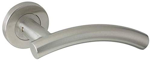 Zoo Hardware 2 X Arched T Bar Lever On Rose, Satin Stainless Steel