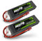 OVONIC 2s Lipo Batteria 7.4V 2200mAh 50C con T Plug por RC Evader Bx Auto RC Truck RC Truggy RC Airplane UAV Drone FPV (2 Piezas)