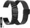 VIGOSS Metall und Masche Loop Armband Kompatible Mit Samsung Galaxy Watch 7 6 5 4 FE 40mm/44mm 5 Pro 45mm Classic 42mm/46mm/43mm/47mm,2er Pack Damen Herren Edelstahl 20mm Uhrenarmband-Schwarz