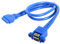 CY USB 3.0 Female Panel Type to Motherboard 20Pin Header Stackable Cable Dual Ports 50cm